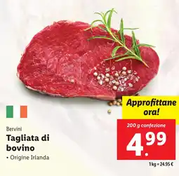 Lidl Bervini Tagliata di bovino offerta