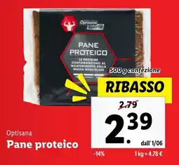 Lidl Optisana Pane proteico offerta