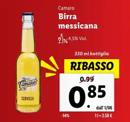 Lidl Camaro Birra messicana offerta