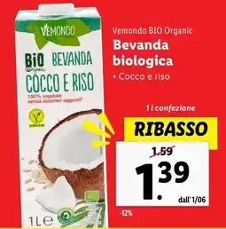 Lidl Vemondo BIO Organic Bevanda biologica offerta