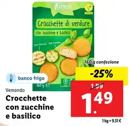 Lidl Vemondo Crocchette con zucchine e basilico offerta