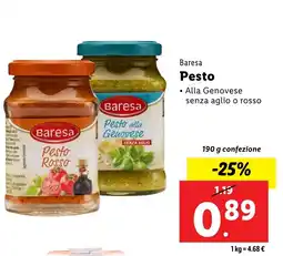 Lidl Baresa Pesto offerta