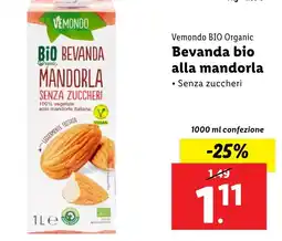 Lidl Vemondo BIO Organic Bevanda bio alla mandorla offerta