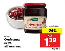Lidl Maribel Confettura extra all'amarena offerta