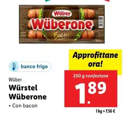 Lidl Wüber Würstel Wüberone offerta