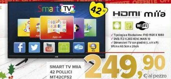 Todis Smart TV MIIA 42 Pollici MT42CFS2 offerta
