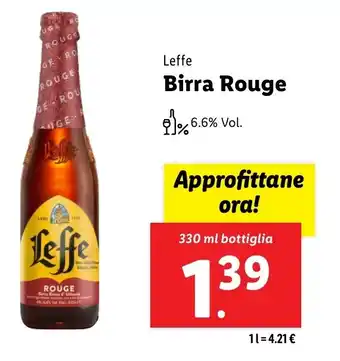 Lidl Leffe Birra Rouge offerta