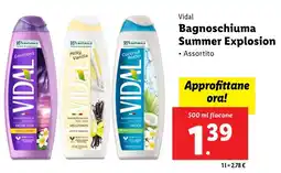Lidl Vidal Bagnoschiuma Summer Explosion offerta