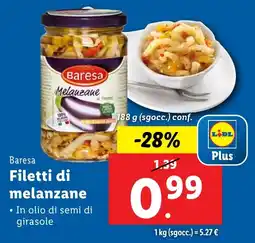 Lidl Baresa Filetti di melanzane offerta