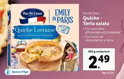 Lidl Duc de Coeur Quiche - Torta salata offerta