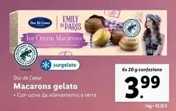 Lidl Duc de Coeur Macarons gelato offerta