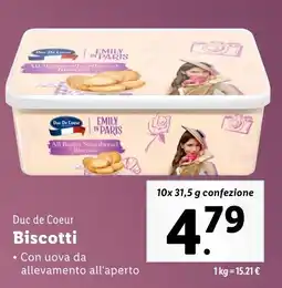 Lidl Duc de Coeur Biscotti offerta