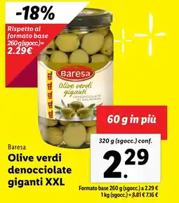 Lidl Olive verdi denocciolate giganti XXL offerta