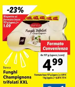 Lidl Baresa Funghi Champignons trifolati XXL offerta