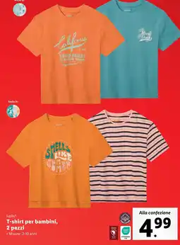 Lidl lupilu T-shirt per bambini, 2 pezzi offerta