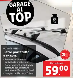 Lidl ULTIMATE SPEED Barre portatutto per auto offerta
