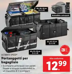 Lidl ULTIMATE SPEED Portaoggetti per bagagliaio offerta