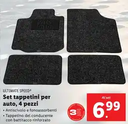 Lidl ULTIMATE SPEED Set tappetini per auto, 4 pezzi offerta