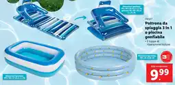 Lidl CRIVIT Poltrona da spiaggia 3 in 1 o piscina gonfiabile offerta