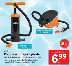 Lidl CRIVIT Pompa o pompa a piede offerta