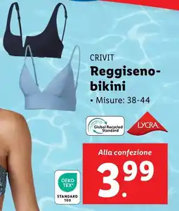 Lidl CRIVIT Reggiseno- bikini offerta