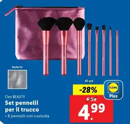 Lidl Cien BEAUTY Set pennelli per il trucco offerta