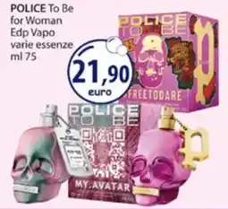 Acqua & Sapone POLICE To Be for Woman Edp Vapo varie essenze offerta