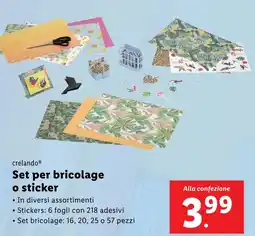 Lidl crelando Set per bricolage o sticker offerta