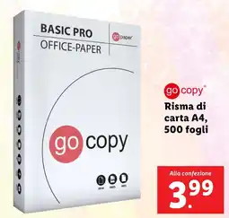 Lidl go copy Risma di carta A4, 500 fogli offerta