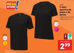 Lidl CRIVIT T-shirt sportiva da uomo o da donna offerta