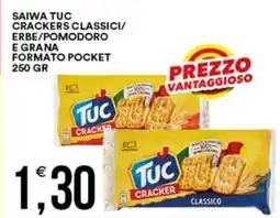Vantaggio Cash&Carry Saiwa tuc crackers classici/erbe/pomodoro e grana formato pocket offerta