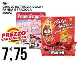 Fini chicle bottiglia cola / panna e fragola