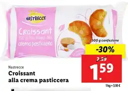 Lidl Nastrecce Croissant alla crema pasticcera offerta