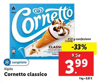 Lidl Algida Cornetto classico offerta