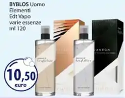 Acqua & Sapone BYBLOS Uomo Elementi Edt Vapo varie essenze offerta