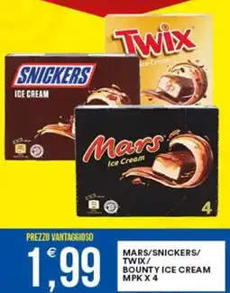 Vantaggio Cash&Carry Mars/snickers/ twix/ bounty ice cream mpk x 4 offerta