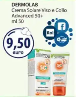 Acqua & Sapone DERMOLAB Crema Solare Viso e Collo Advanced 50+ offerta