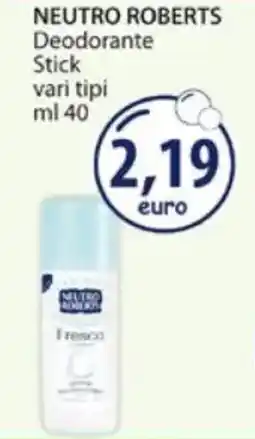 Acqua & Sapone NEUTRO ROBERTS Deodorante Stick vari tipi offerta