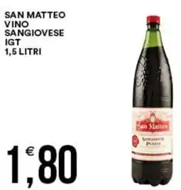 Vantaggio Cash&Carry San matteo vino sangiovese IGT offerta