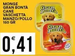 Vantaggio Cash&Carry Monge gran bonta cane vaschetta manzo/pollo offerta