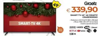 Todis Graetz Smart TV 49" 4K GR49E9000AS offerta