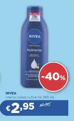 Acqua & Sapone NIVEA crema corpo nutriente offerta
