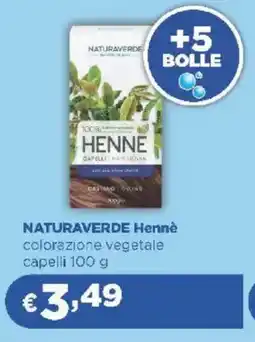 Acqua & Sapone NATURAVERDE Hennè colorazione vegetale capelli offerta
