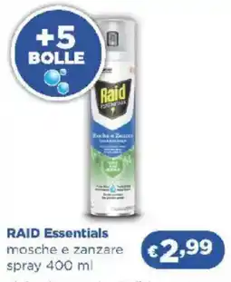Acqua & Sapone RAID Essentials mosche e zanzare spray offerta