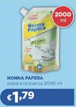 Acqua & Sapone NONNA PAPERA piatti ecoricarica offerta