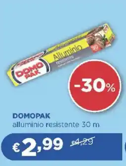 Acqua & Sapone DOMOPAK alluminio resistente 30 m offerta