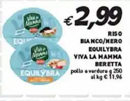 Coal Riso bianco/nero equilybra viva la mamma beretta offerta