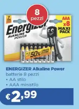 Acqua & Sapone ENERGIZER Alkaline Power batterie 8 pezzi offerta