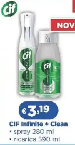 Acqua & Sapone CIF Infinite + Clean spray offerta