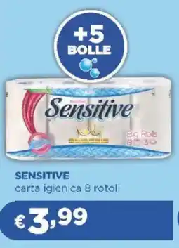 Acqua & Sapone SENSITIVE carta igienica 8 rotoli offerta